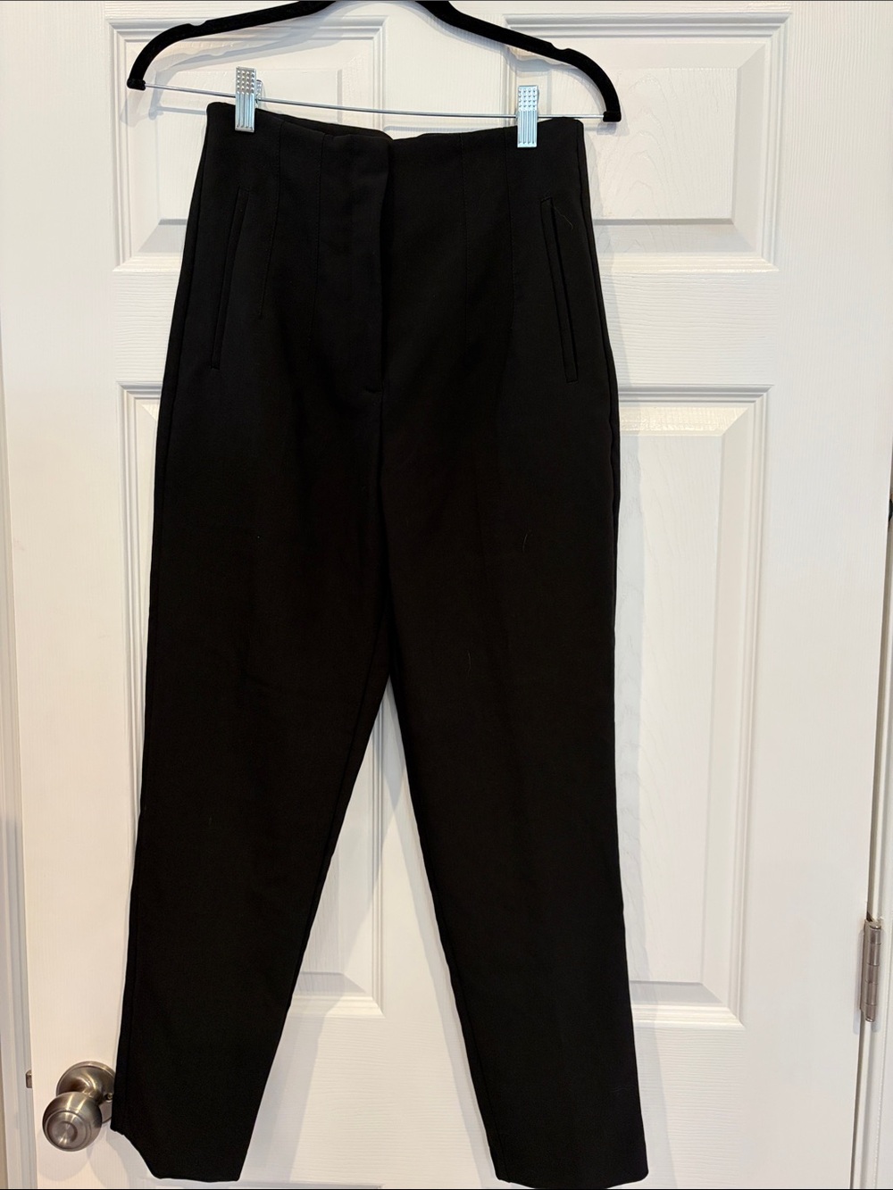 Zara Black High-Waist Tailored Trousers